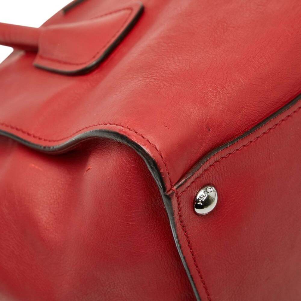 PRADA Red Leather Shoulder Bag - Picture 5 of 10